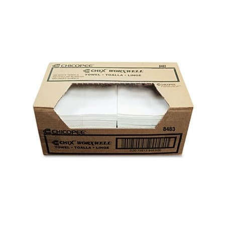 Chicopee Chicopee, DURAWIPE SHOP TOWELS, 13 X 15, FLAT, WHITE, 300PK 8483